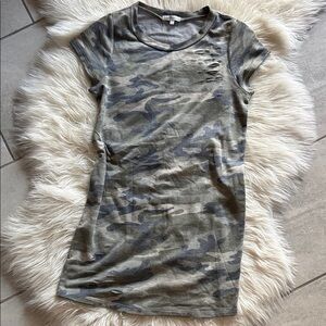 🧙🏼‍♂️CAMO DISTRESSED TSHIRT DRESS 👗